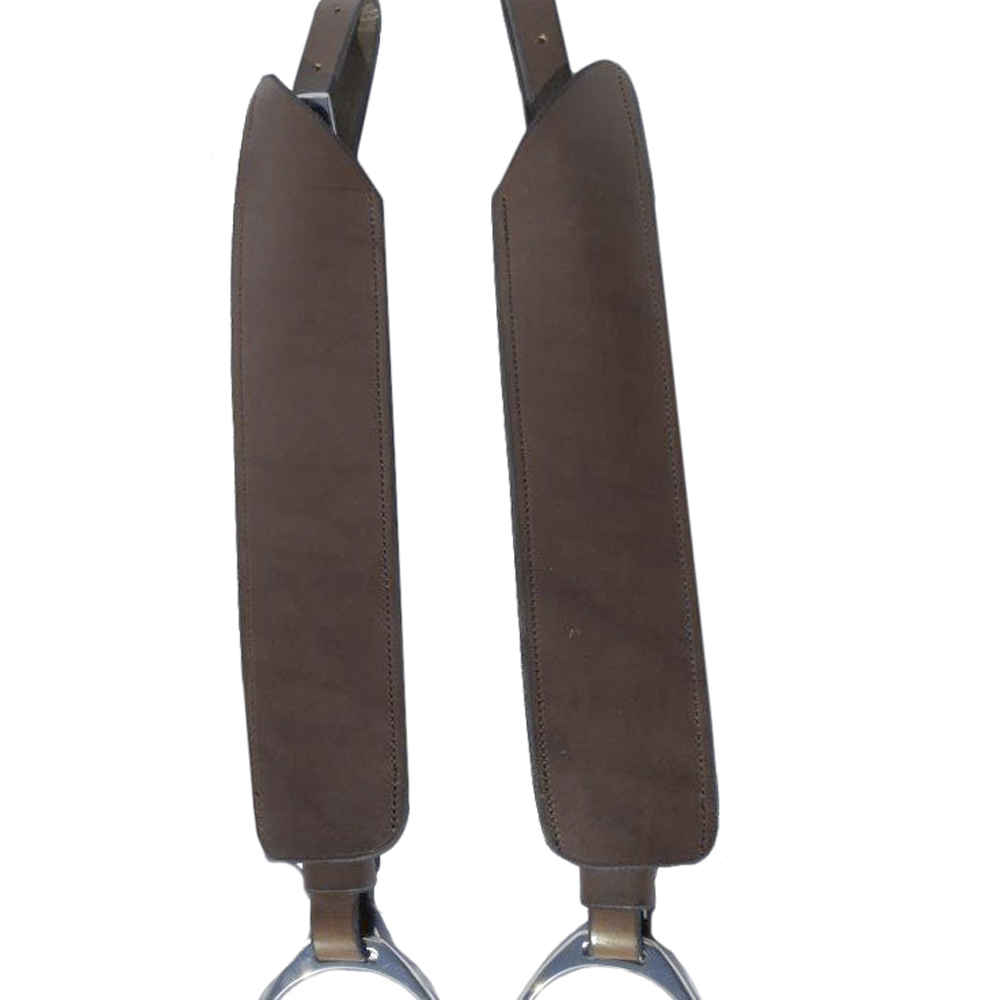 SHOWMAN Adult Extra Long 60 Inch English Stirrup Leathers – Dark Brown Leather For Stirrups
