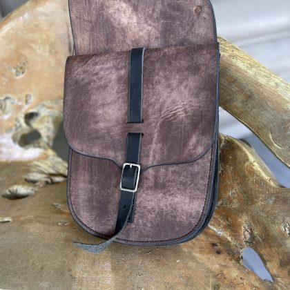 Custom Leather Saddle Bag